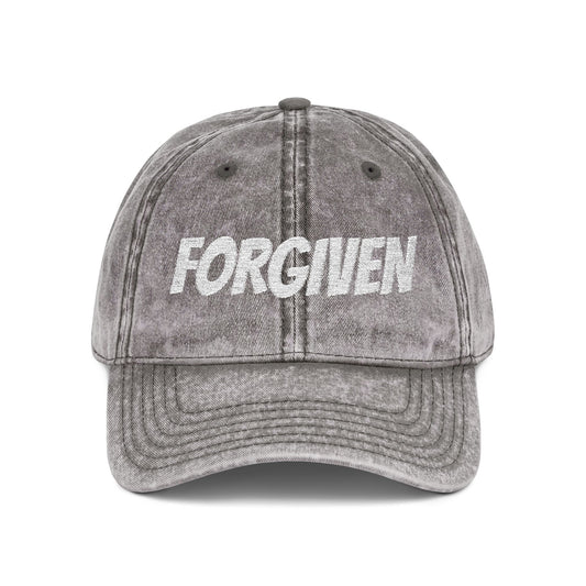 Forgiven Embroidered Vintage Cap — Washed Red Dad Hat