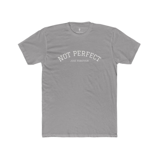 Crew Tee — "Not Perfect Just Forgiven" Inspirational Graphic T‑Shirt
