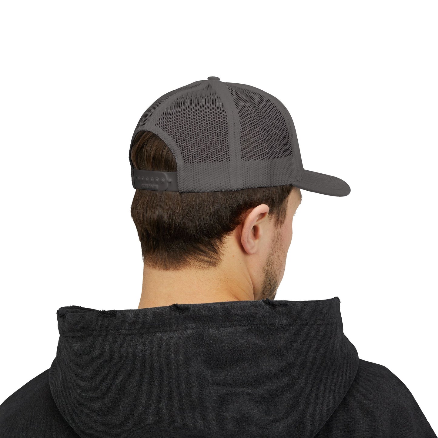 Trucker Cap — "I Can't Afford To Be Here" Embroidered Snapback