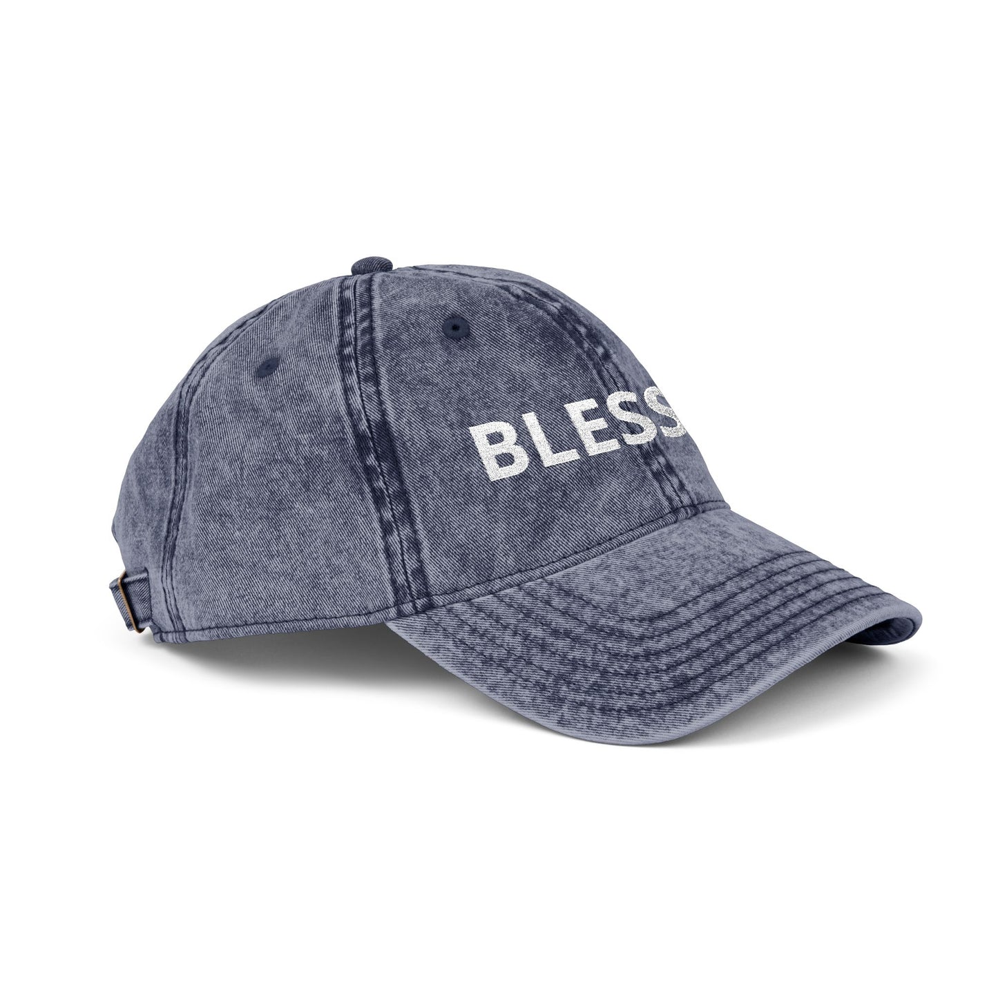 Blessed Vintage Embroidered Cap — Washed Red Baseball Hat