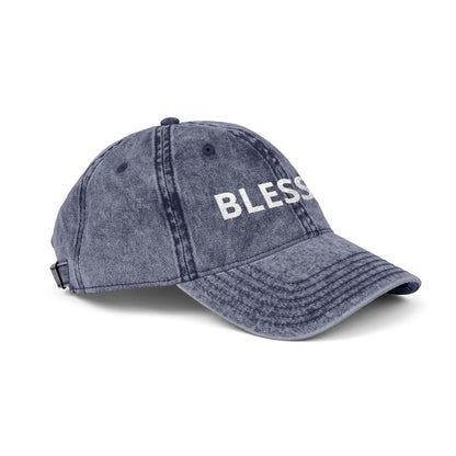 Blessed Vintage Embroidered Cap — Washed Red Baseball Hat
