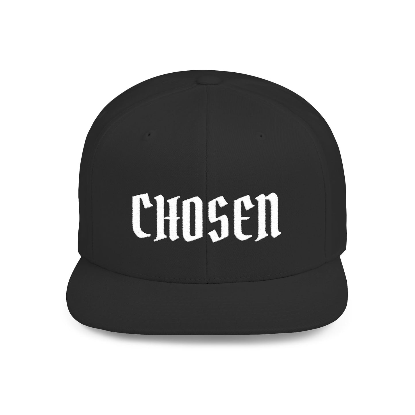 Chosen Flat Bill Snapback Hat — Bold Gothic Streetwear Cap
