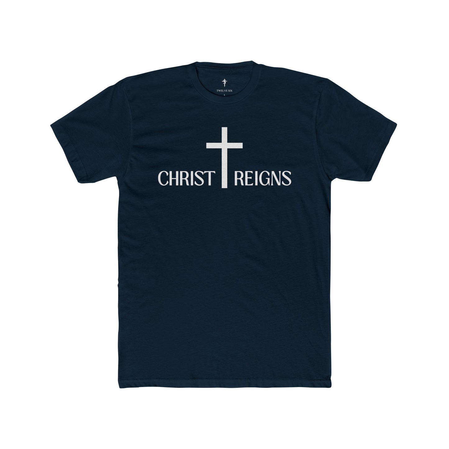 Christ Reigns Cross T‑Shirt — Christian Faith Graphic Tee