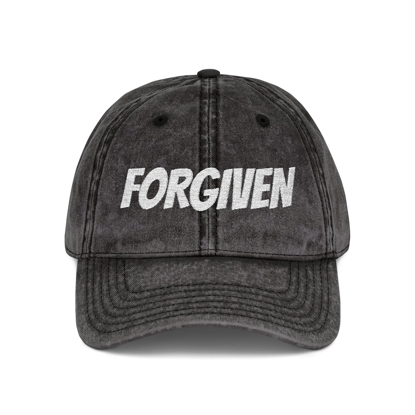 Forgiven Embroidered Vintage Cap — Washed Red Dad Hat