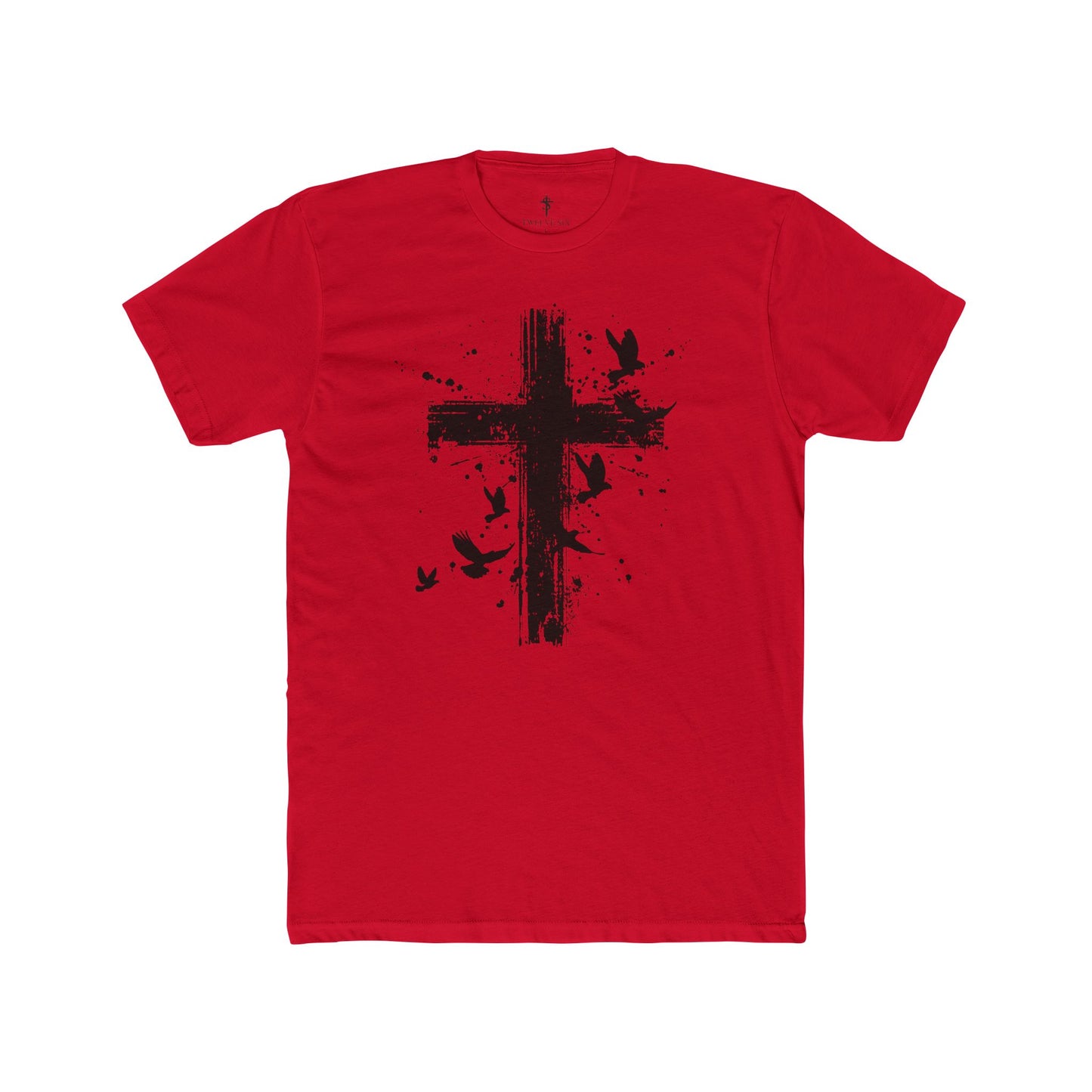Grunge Cross & Doves T-Shirt — Christian Faith Graphic Tee