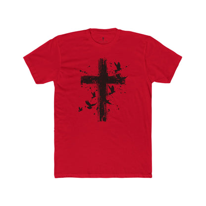Grunge Cross & Doves T-Shirt — Christian Faith Graphic Tee