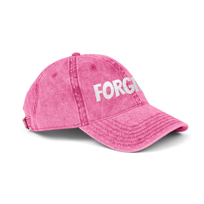 Forgiven Embroidered Vintage Cap — Washed Red Dad Hat