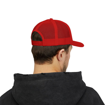 Trucker Cap — "I Can't Afford To Be Here" Embroidered Snapback