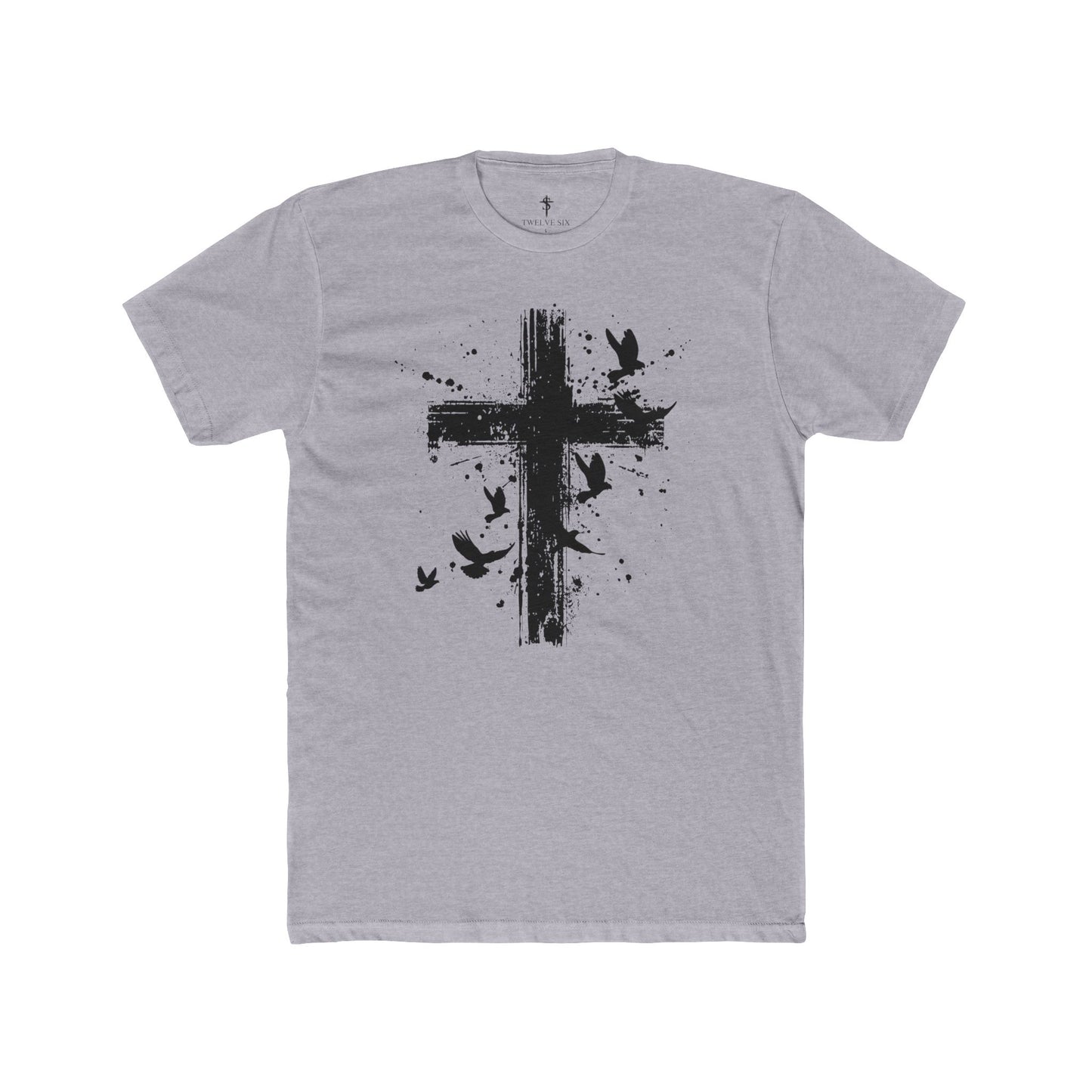 Grunge Cross & Doves T-Shirt — Christian Faith Graphic Tee