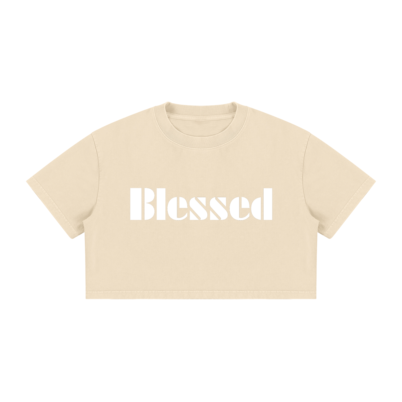 Women's Mineral Wash Cotton Crop T-Shirt