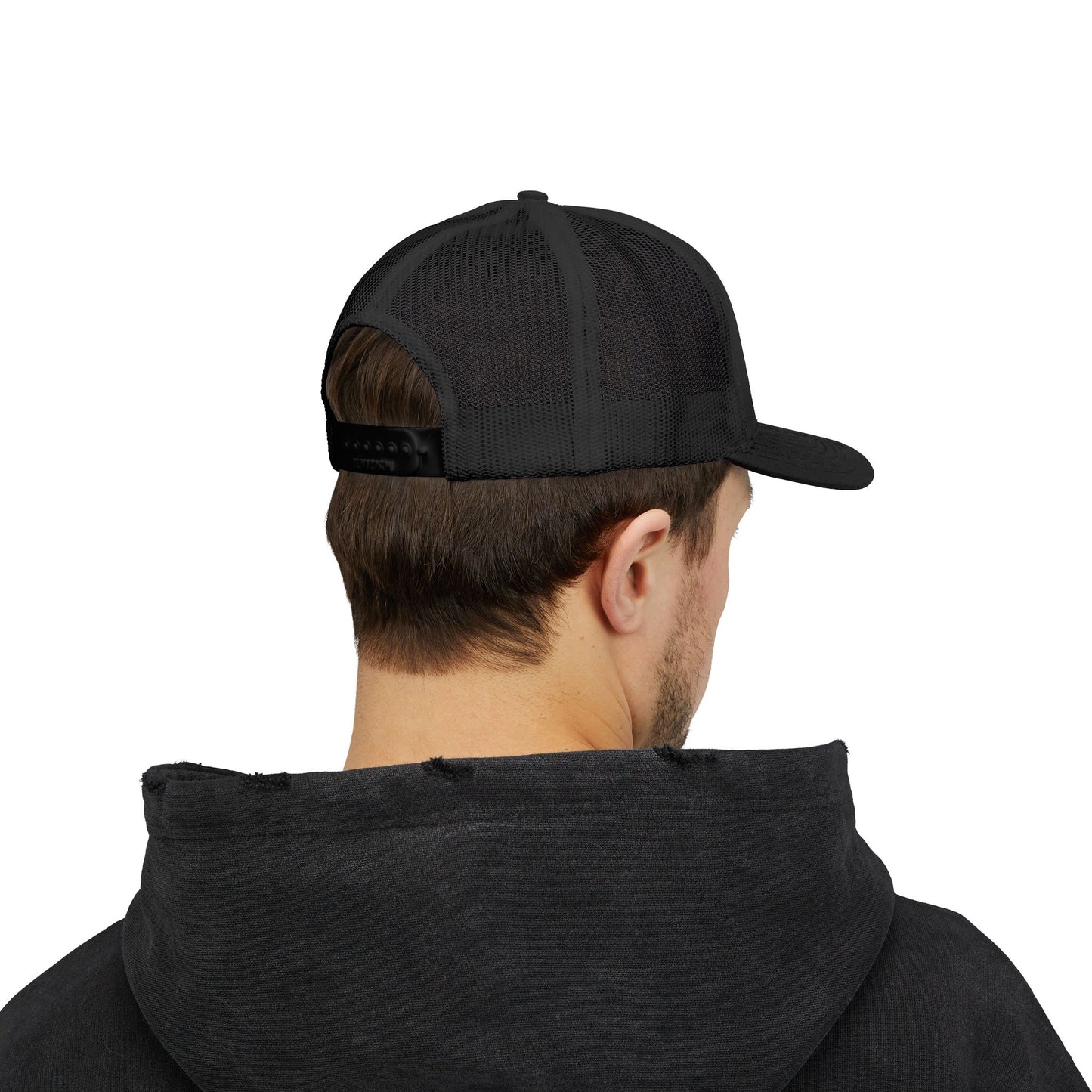 Trucker Cap — "I Can't Afford To Be Here" Embroidered Snapback