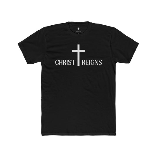 Christ Reigns Cross T‑Shirt — Christian Faith Graphic Tee