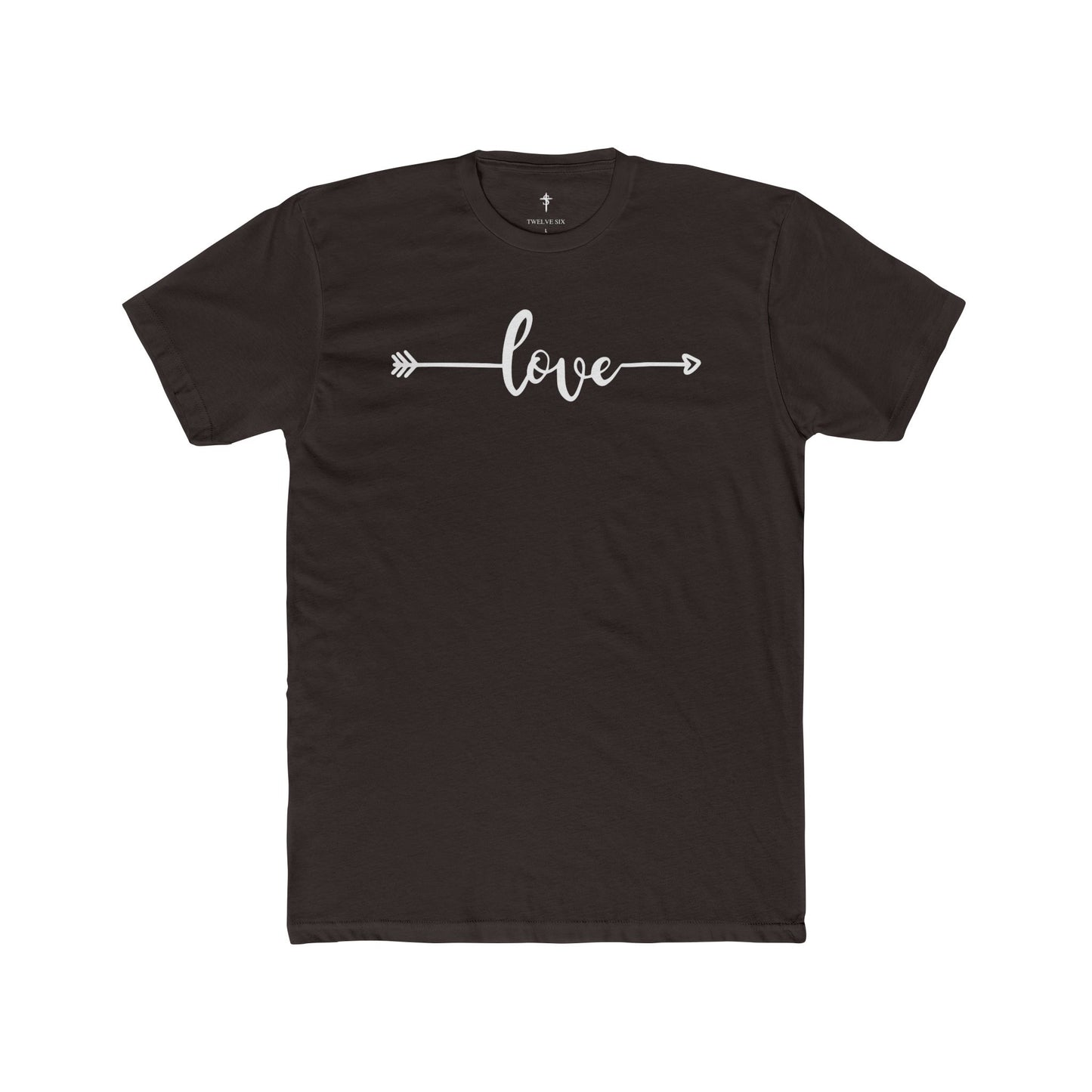 Love Arrow Tee — Women's Casual Rust Cotton Shirt