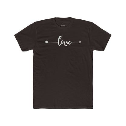 Love Arrow Tee — Women's Casual Rust Cotton Shirt