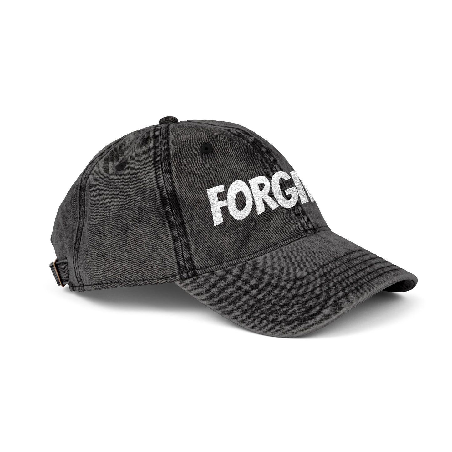 Forgiven Embroidered Vintage Cap — Washed Red Dad Hat