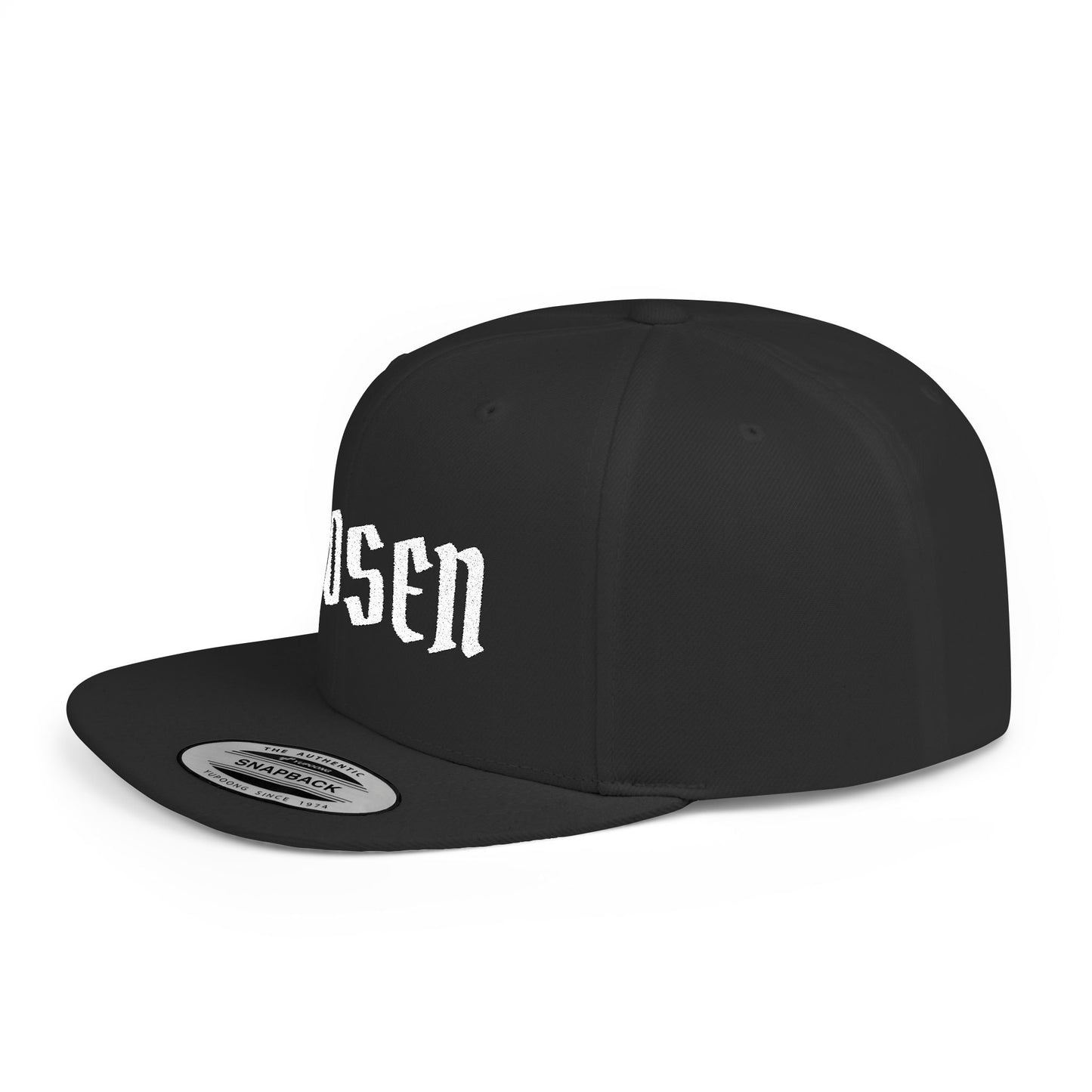 Chosen Flat Bill Snapback Hat — Bold Gothic Streetwear Cap