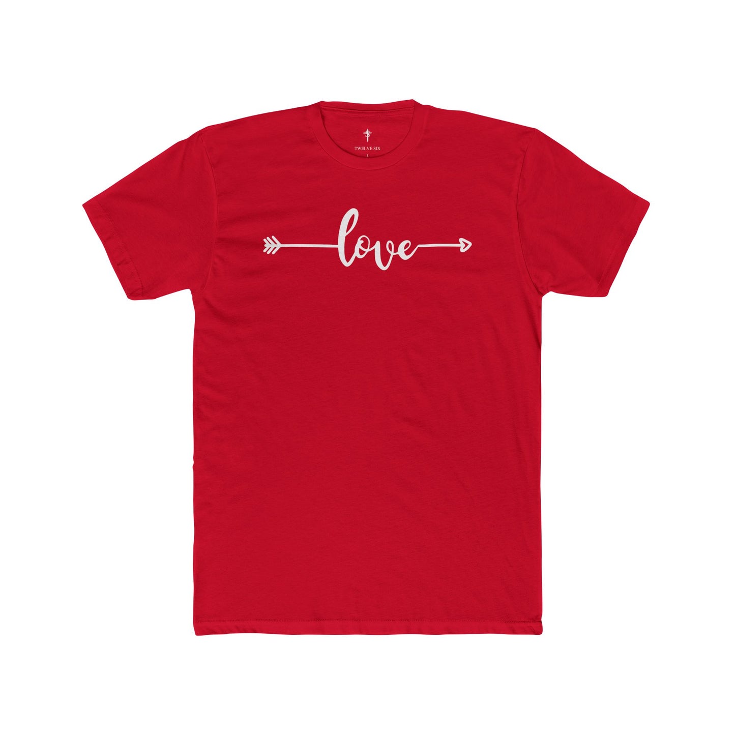 Love Arrow Tee — Women's Casual Rust Cotton Shirt