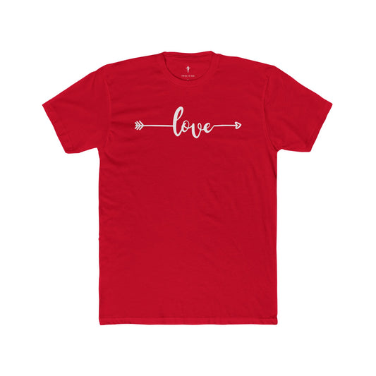 Love Arrow Tee — Women's Casual Rust Cotton Shirt
