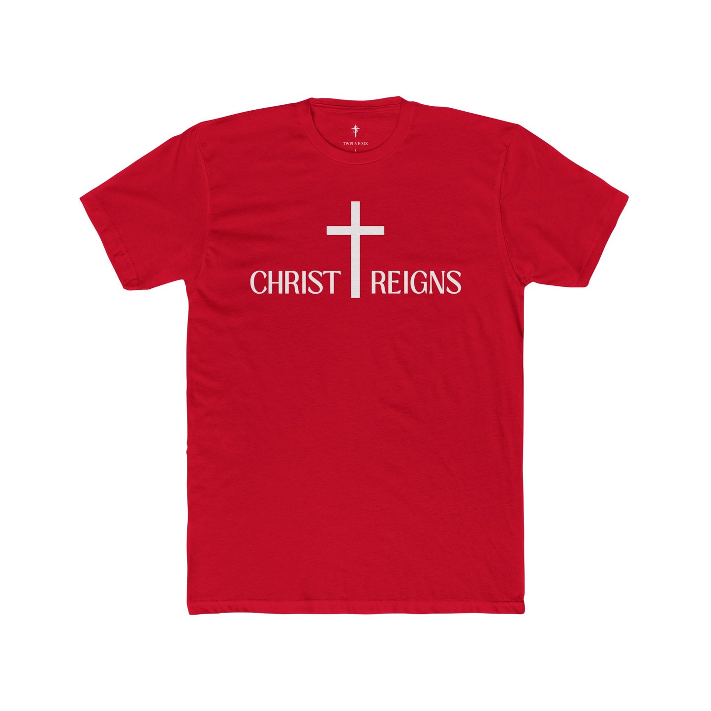 Christ Reigns Cross T‑Shirt — Christian Faith Graphic Tee