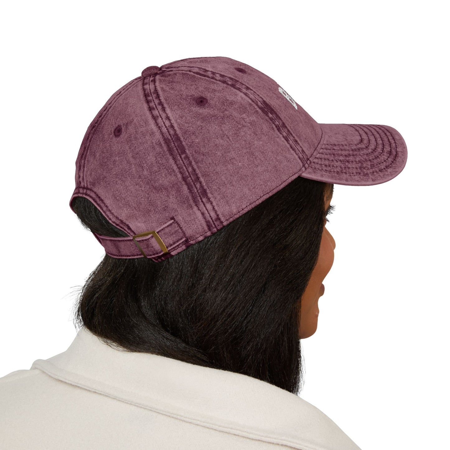 Blessed Vintage Embroidered Cap — Washed Red Baseball Hat
