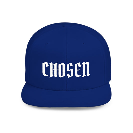Chosen Flat Bill Snapback Hat — Bold Gothic Streetwear Cap
