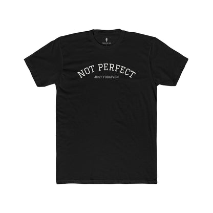 Crew Tee — "Not Perfect Just Forgiven" Inspirational Graphic T‑Shirt