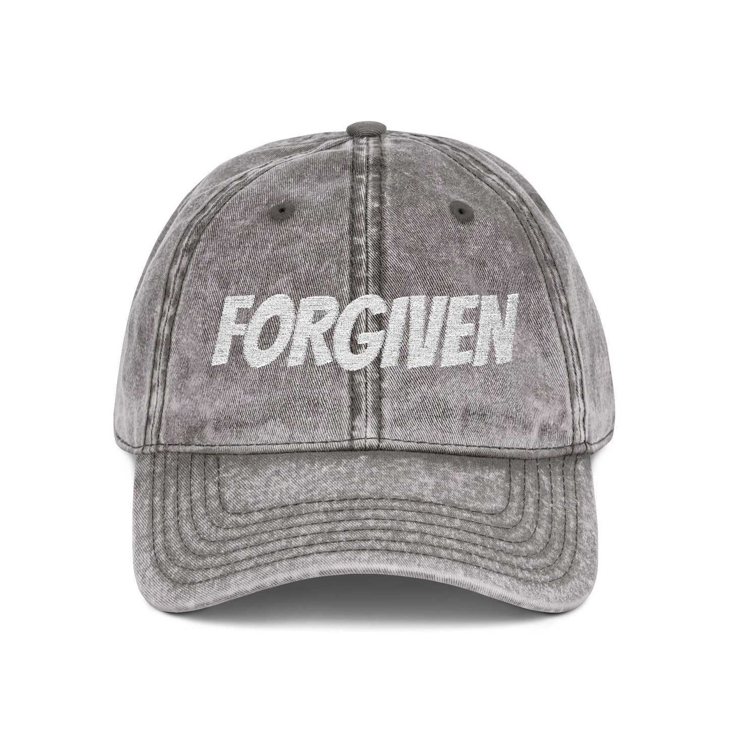 Forgiven Embroidered Vintage Cap — Washed Red Dad Hat