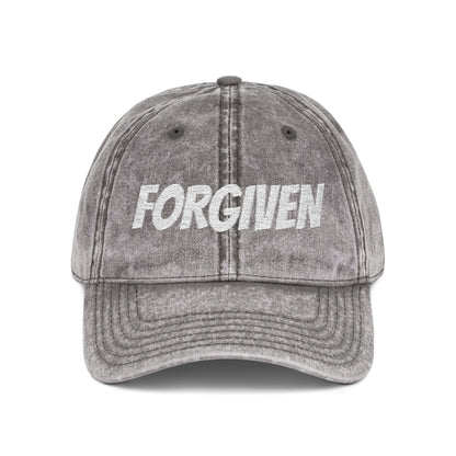 Forgiven Embroidered Vintage Cap — Washed Red Dad Hat