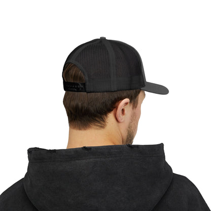 Trucker Cap — "I Can't Afford To Be Here" Embroidered Snapback