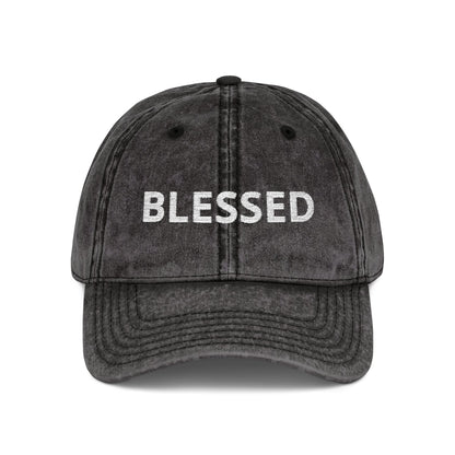 Blessed Vintage Embroidered Cap — Washed Red Baseball Hat