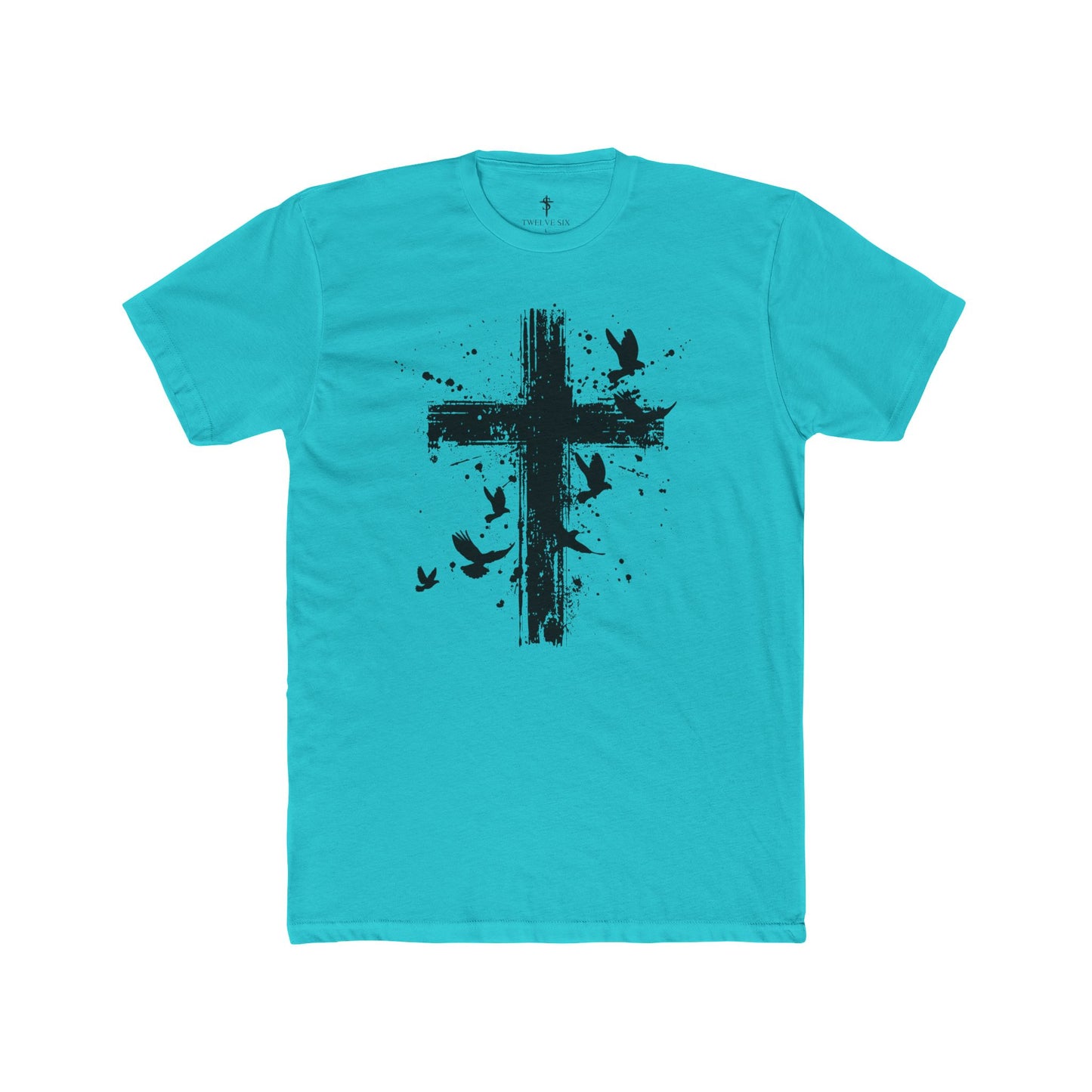 Grunge Cross & Doves T-Shirt — Christian Faith Graphic Tee