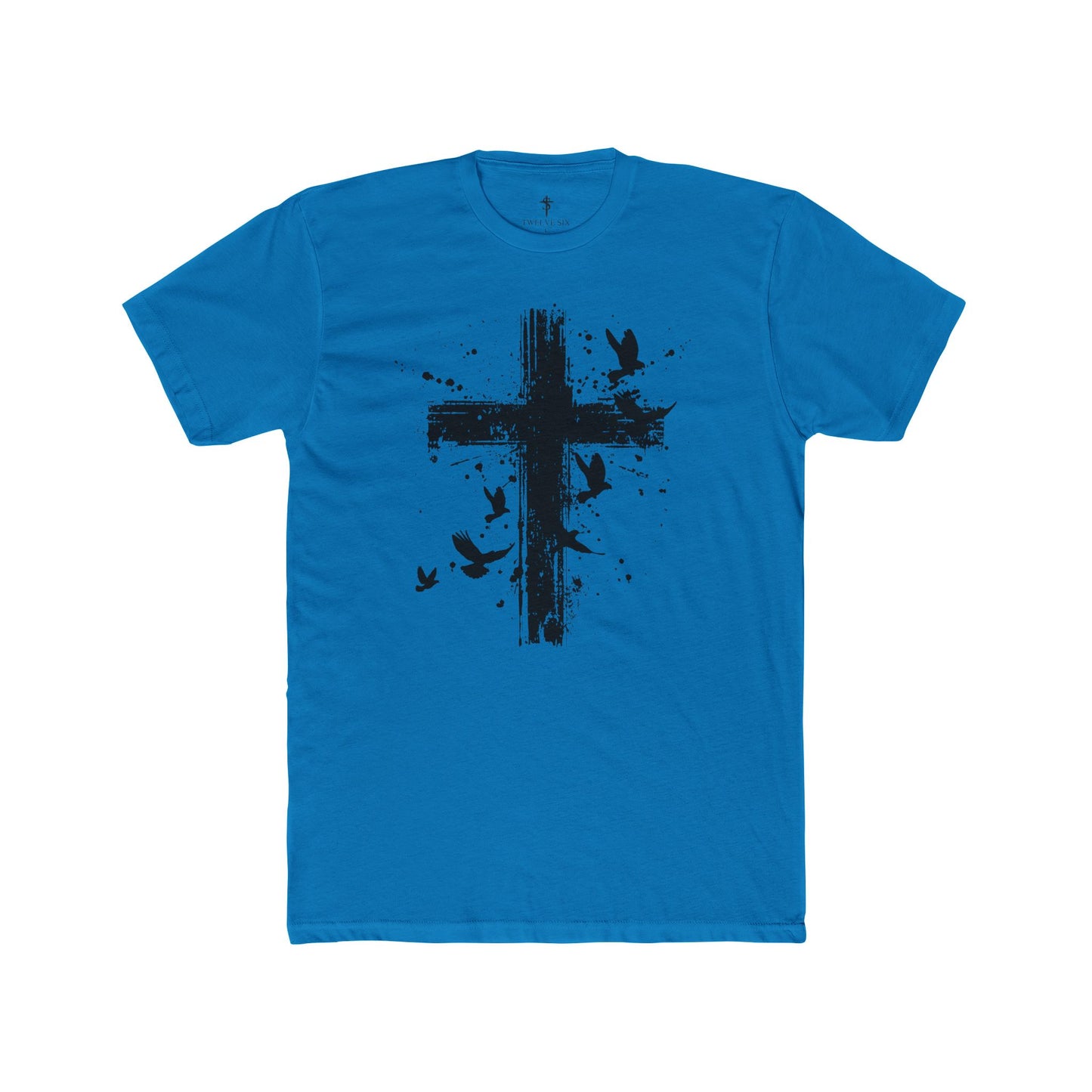 Grunge Cross & Doves T-Shirt — Christian Faith Graphic Tee