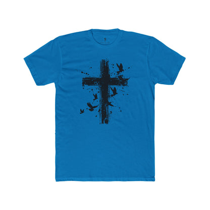 Grunge Cross & Doves T-Shirt — Christian Faith Graphic Tee