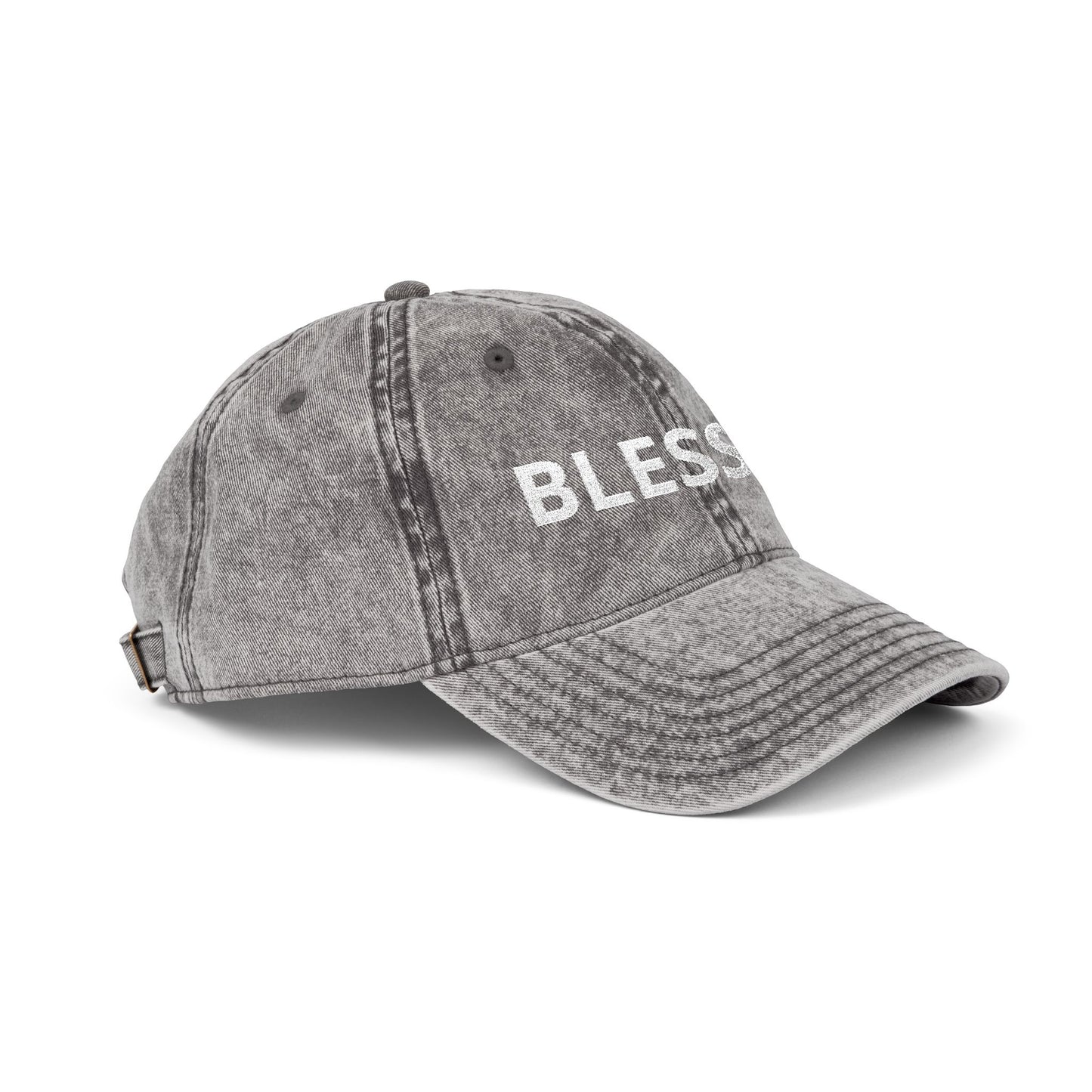 Blessed Vintage Embroidered Cap — Washed Red Baseball Hat