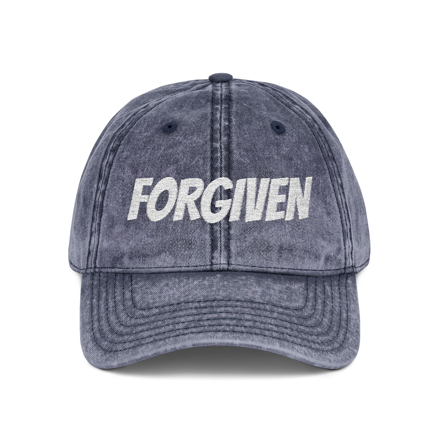 Forgiven Embroidered Vintage Cap — Washed Red Dad Hat