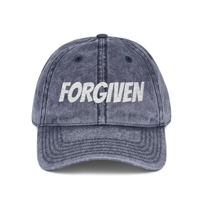 Forgiven Embroidered Vintage Cap — Washed Red Dad Hat