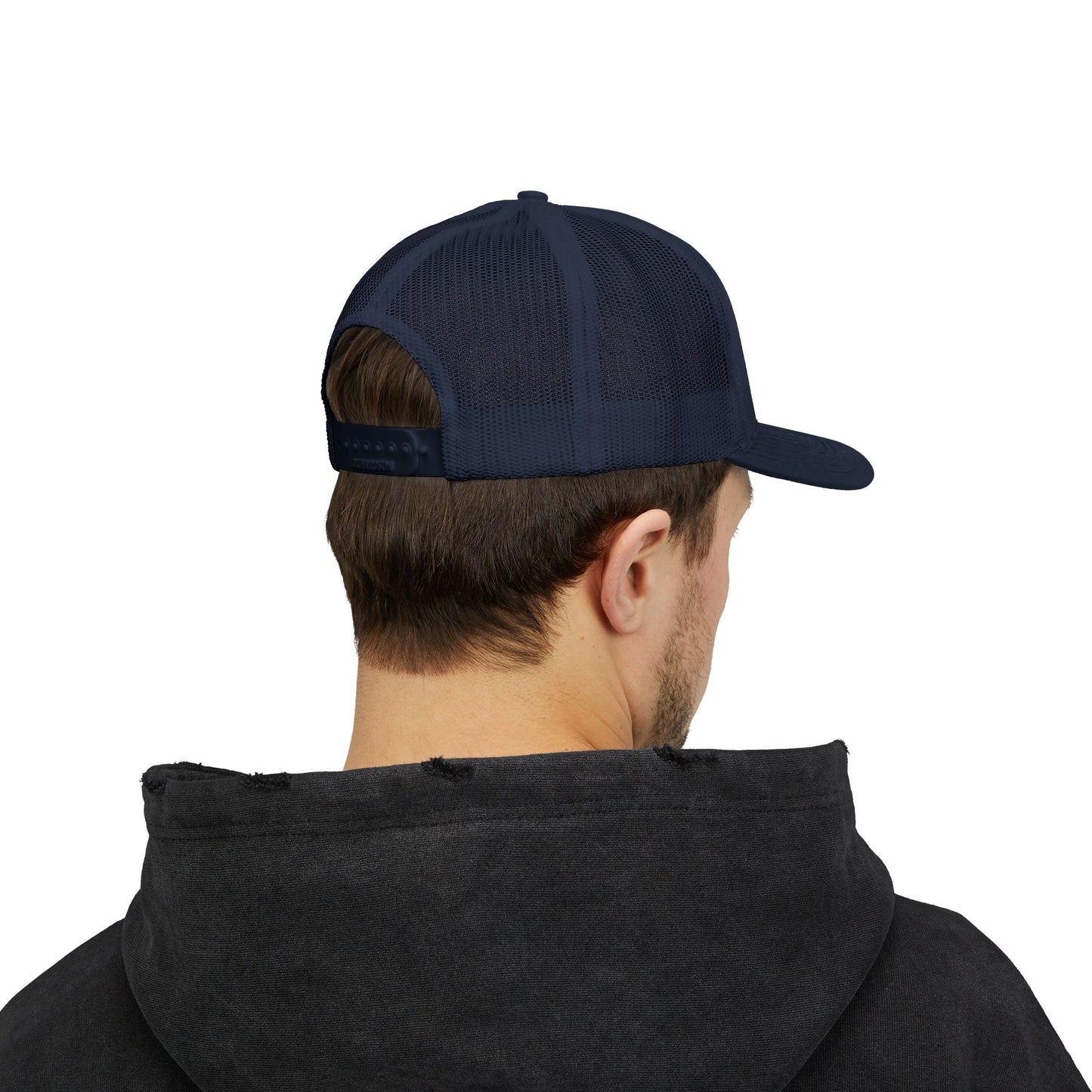 Trucker Cap — "I Can't Afford To Be Here" Embroidered Snapback