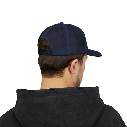 Trucker Cap — "I Can't Afford To Be Here" Embroidered Snapback