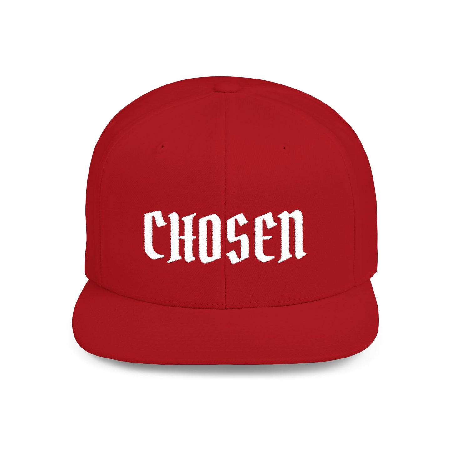 Chosen Flat Bill Snapback Hat — Bold Gothic Streetwear Cap