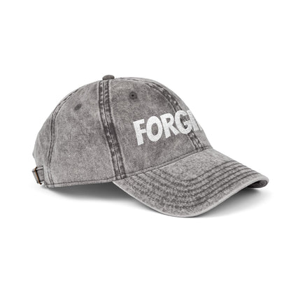 Forgiven Embroidered Vintage Cap — Washed Red Dad Hat