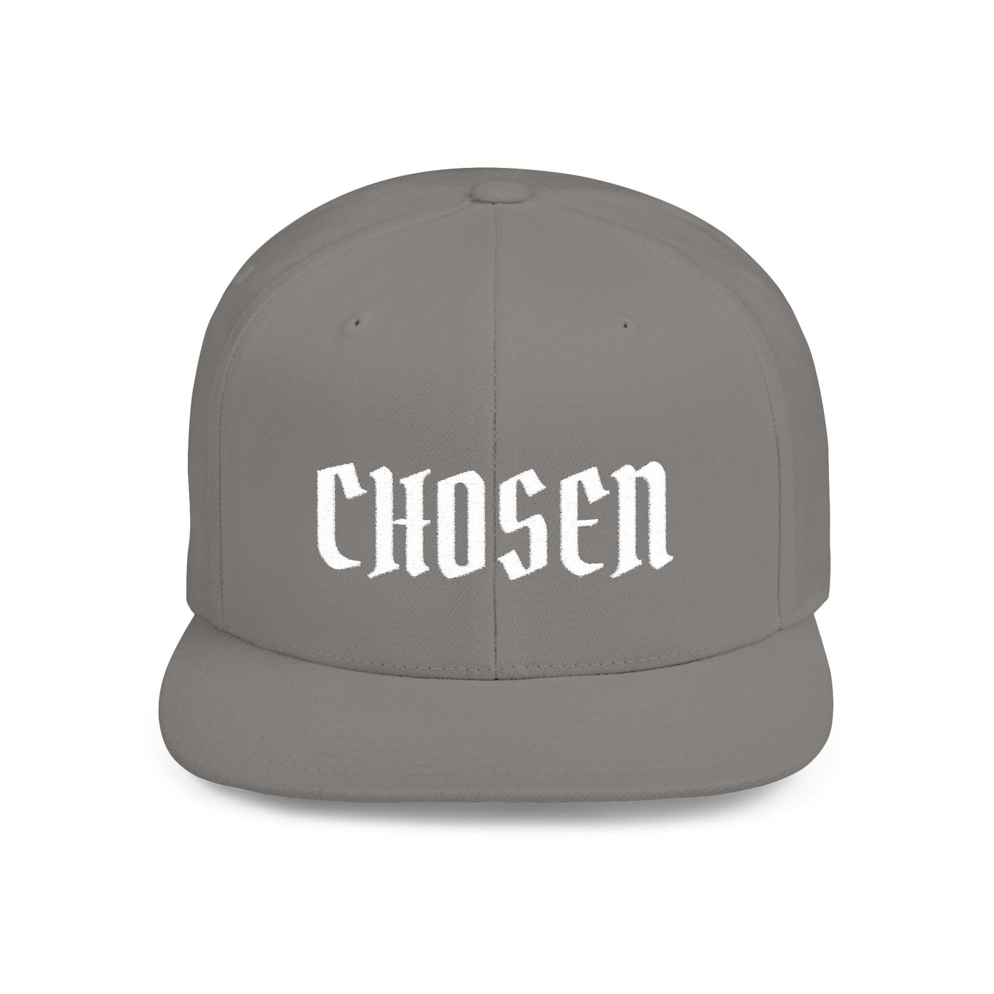 Chosen Flat Bill Snapback Hat — Bold Gothic Streetwear Cap