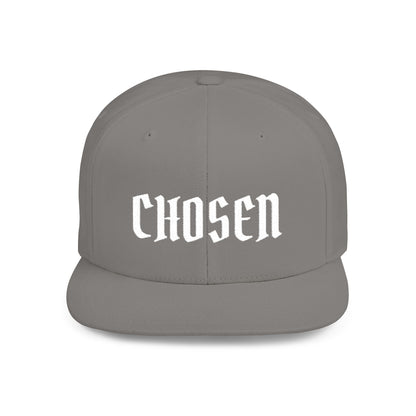Chosen Flat Bill Snapback Hat — Bold Gothic Streetwear Cap