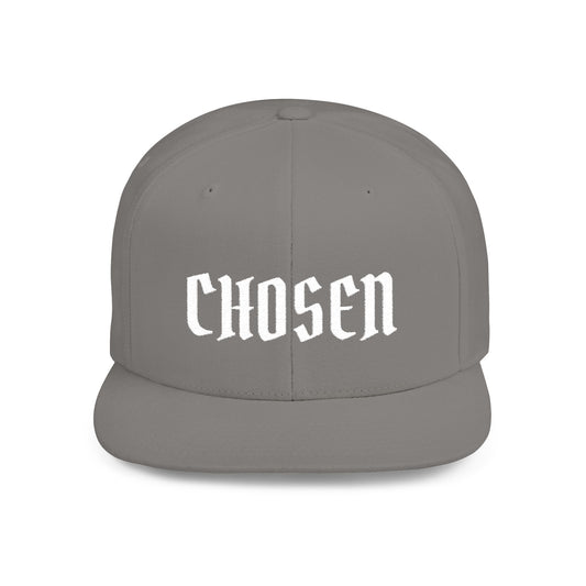 Chosen Flat Bill Snapback Hat — Bold Gothic Streetwear Cap