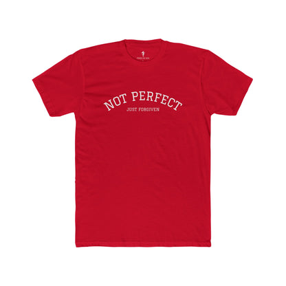 Crew Tee — "Not Perfect Just Forgiven" Inspirational Graphic T‑Shirt