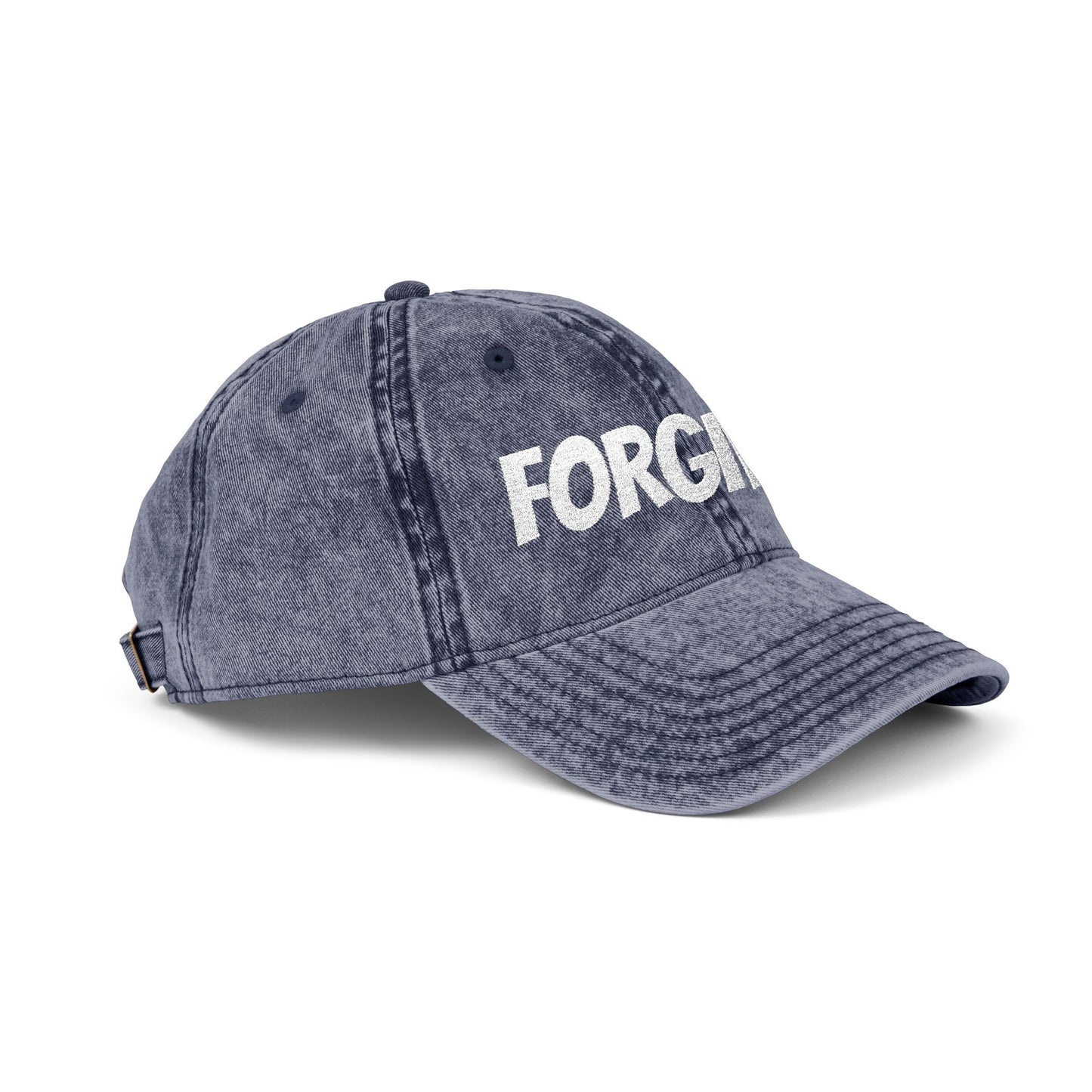Forgiven Embroidered Vintage Cap — Washed Red Dad Hat