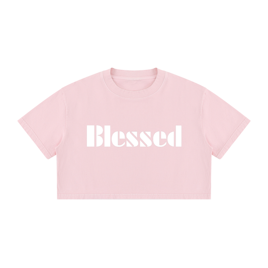 Women's Mineral Wash Cotton Crop T-Shirt