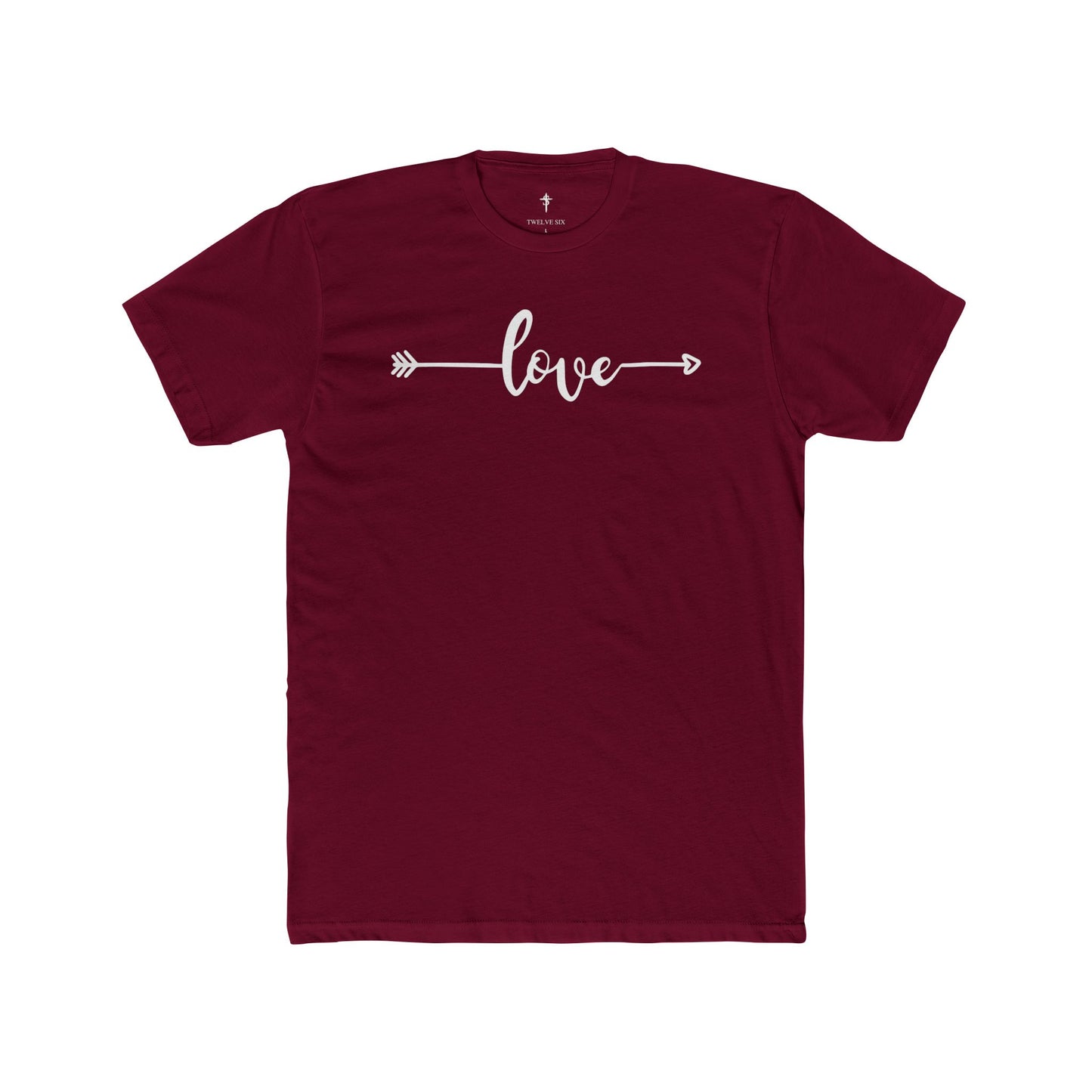 Love Arrow Tee — Women's Casual Rust Cotton Shirt