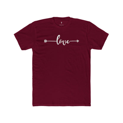 Love Arrow Tee — Women's Casual Rust Cotton Shirt