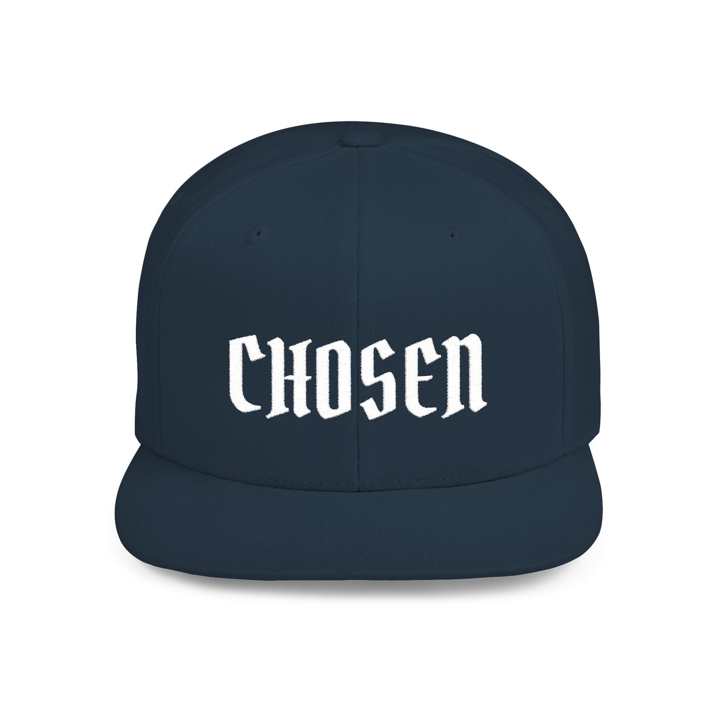 Chosen Flat Bill Snapback Hat — Bold Gothic Streetwear Cap