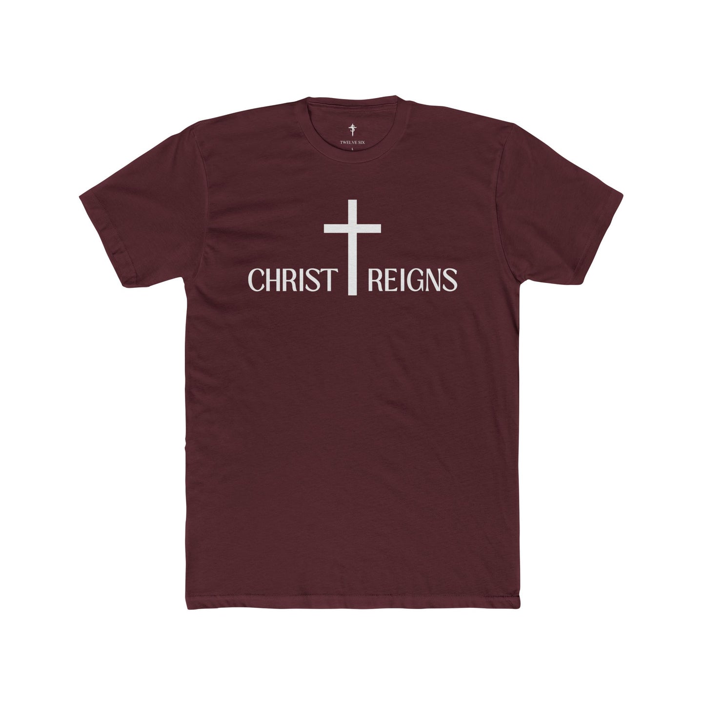 Christ Reigns Cross T‑Shirt — Christian Faith Graphic Tee